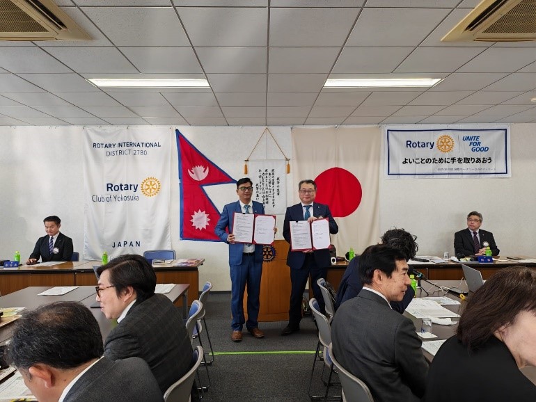 You are currently viewing Rotary Club of Chitwan &  Rotary Club of Yokosuka, Japan Sign Memorandum of Understanding